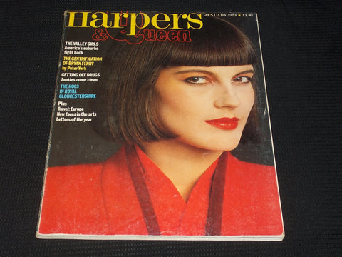 1983 JANUARY HARPERS & QUEEN MAGAZINE - NICE FASHION FRONT COVER - E 5635