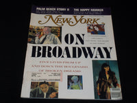 1992 JANUARY 6 NEW YORK MAGAZINE - ON BROADWAY FRONT COVER - E 618