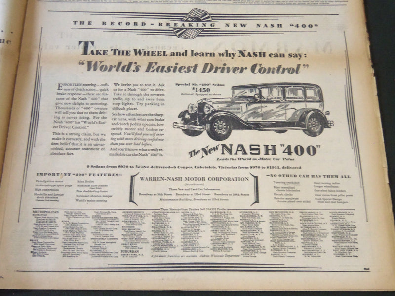 1929 JAN 20 NEW YORK TIMES AUTO - TRYING TO UNLOCK WHEELS OF TRAFFIC - NT 6624