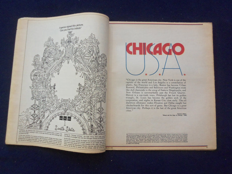 1976 MAY 23 CHICAGO TRIBUNE MAGAZINE SECTION - CHICAGO AND THE U.S.A. - NP 6424