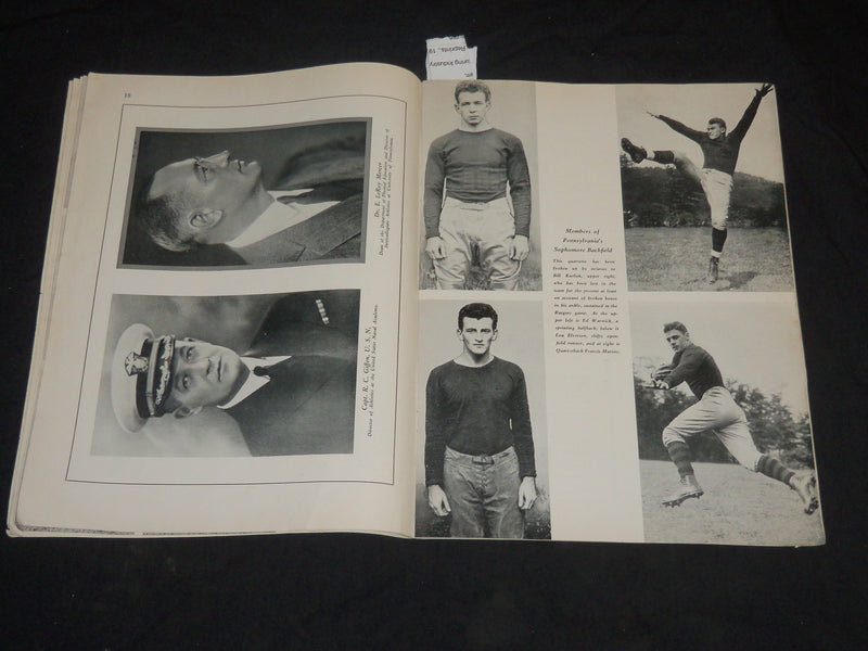 1934 OCTOBER 27 NAVY VS. PENNSYLVANIA COLLEGE FOOTBALL PROGRAM - J 5767
