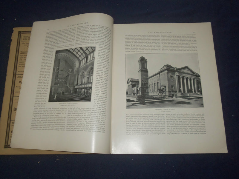 1908 DECEMBER THE BRICKBUILDER MAGAZINE - AN ARCHITECTURAL MONTHLY - ST 258M