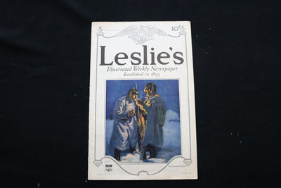 1915 FEB 25 LESLIE'S ILLUSTRATED MAGAZINE - FRIENDLY OUTPOSTS COVER - E 10821