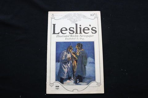1915 FEB 25 LESLIE'S ILLUSTRATED MAGAZINE - FRIENDLY OUTPOSTS COVER - E 10821