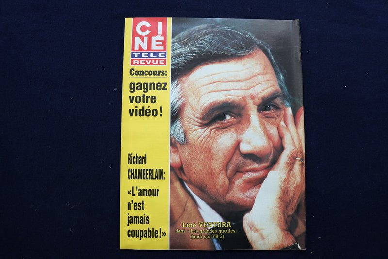 1985 SEPTEMBER 19 CINE TELE REVUE MAGAZINE - COLUCHE BACK COVER - E 11960