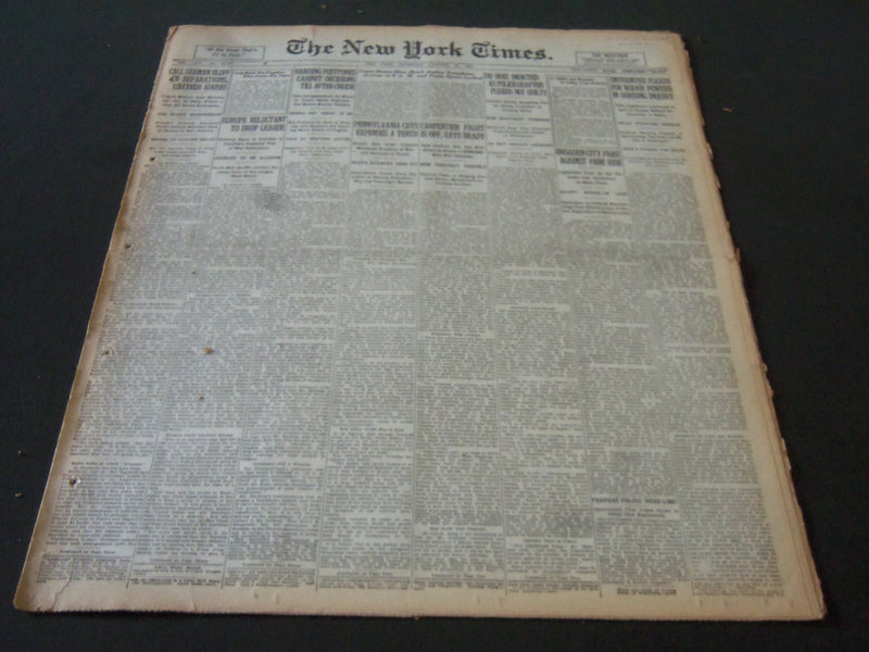 1921 JANUARY 20 NEW YORK TIMES - CARPENTIER FIGHT IS OFF - NT 6153