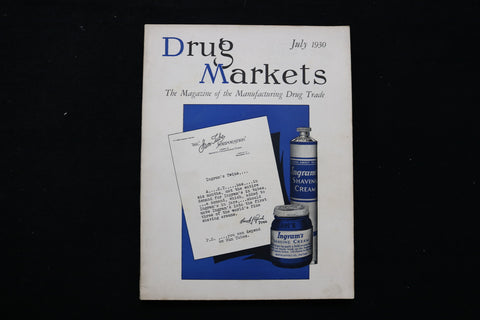 1930 JULY DRUG MARKETS MAGAZINE - THE SUN LUBE CORPORATION COVER - E 10372