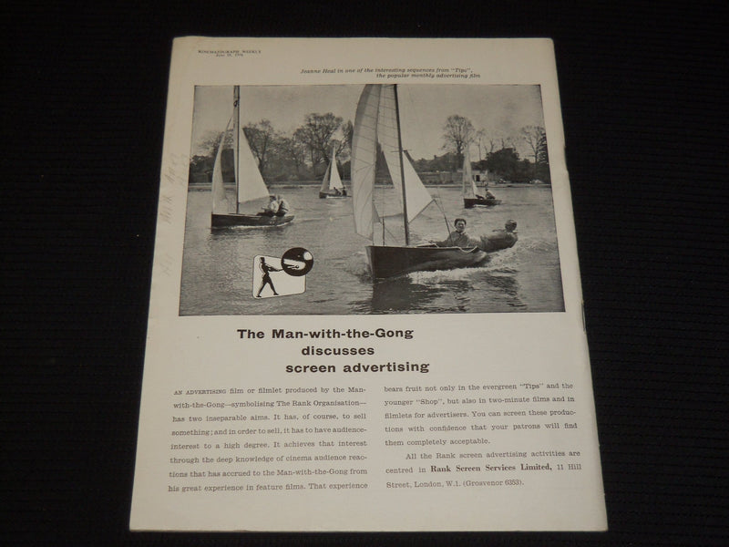 1956 JUNE 28 KINEMATOGRAPH WEEKLY MAGAZINE - LEO'S OUT COVER - E 13526