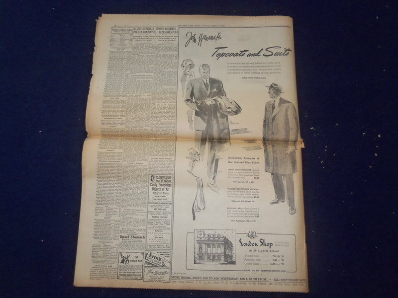 1945 APRIL 3 NEW YORK TIMES - BRITISH SWEEP MENACES FOE IN HOLLAND - NP 6684