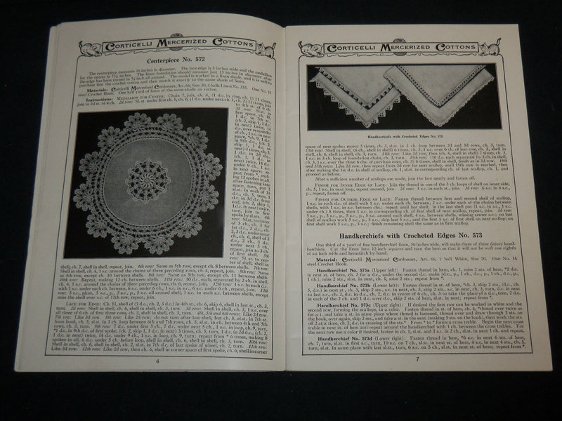 1920 CORTICELLI LESSONS IN CROCHET BOOK NO. 7 - NICE PHOTOS - J 6716