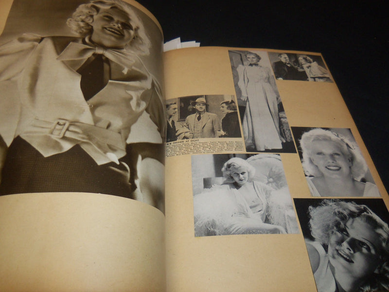 1930'S HOLLYWOOD MOVIE STAR SCRAPBOOK - JEAN HARLOW - HEPBURN - 22A