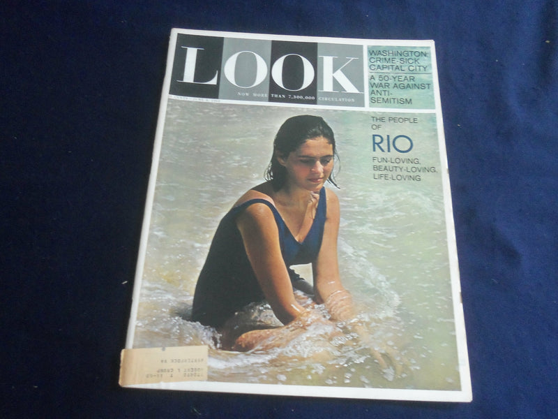 1963 JUNE 4 LOOK MAGAZINE - THE PEOPLE OF RIO - 50-YEAR WAR ANTI-SEMITISM- LK 77