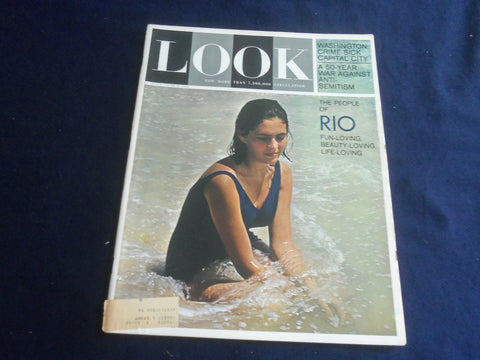 1963 JUNE 4 LOOK MAGAZINE - THE PEOPLE OF RIO - 50-YEAR WAR ANTI-SEMITISM- LK 77