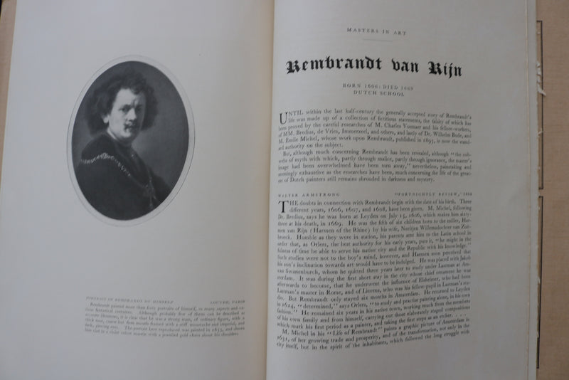 1900 JUNE MASTERS IN ART - SOFTCOVER - REMBRANDT - 10 PLATES - K 1523
