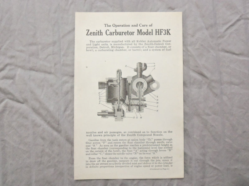 1926-1927 KOHLER OF KOHLER ELECTRIC PLANTS CATALOGS - LOT OF 3 - K 253