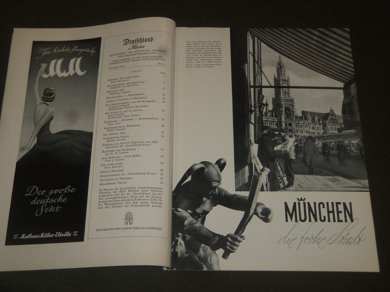 1953 DEUTSCHLAND REVUE GERMAN MAGAZINE - NICE PHOTOS - J 2161