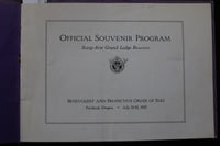 1924 61ST ELKS GRAND LODGE REUNION PROGRAM - PORTLAND, OREGON - K 2456
