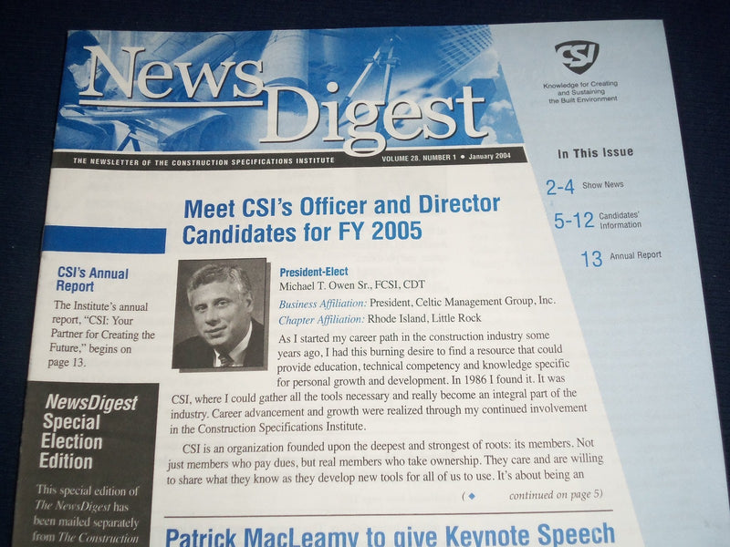 2000-2004 NEWS DIGEST CONSTRUCTION SPECIFICATIONS INSTITUTE LOT OF 46 - O 2255