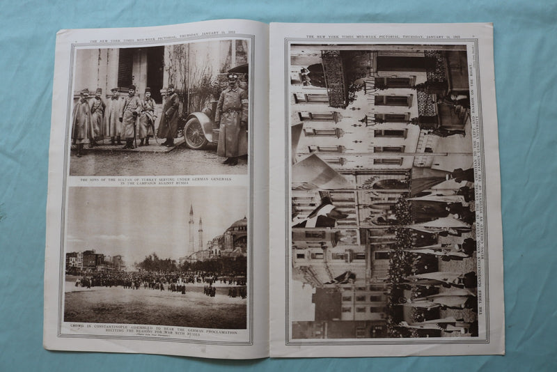 1915 JAN 14 NEW YORK TIMES MID-WEEK PICTORIAL WAR EXTRA- GERMAN BALLOON -NP 9124