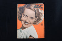 1937 SEPTEMBER 5 ABC ILLUSTRATED MAGAZINE - BETTE DAVIS COVER - E 26087