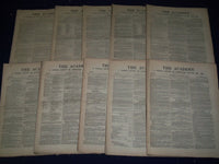 1877 THE ACADEMY WEEKLY REVIEW OF LITERATURE LOT OF 25 ISSUES - LONDON - O 2225