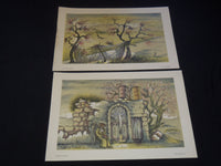 1971 ZVI LIVNI LANDSCAPE AND MAN IN ISRAEL - 10 LITHOGRAPHS - SIGNED - ST 1682N