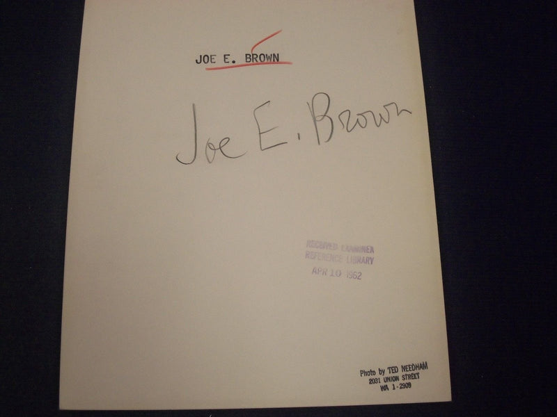 1940-1962 AMERICAN ACTOR COMEDIAN JOE E. BROWN PRESS PHOTOS LOT OF 3 - J 1791