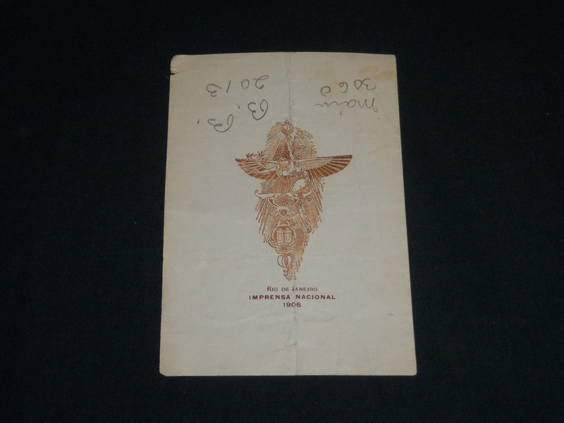 1906 AUGUST 6 PALACIO ITAMARATY PROGRAMMA DO CONCERTO - RIO DE JANEIRO - J 4322