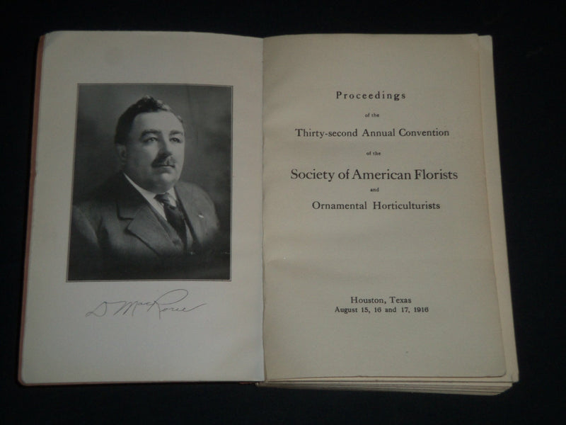 1916 SOCIETY OF AMERICAN FLORISTS ORNAMENTAL HORTICULTURISTS PROCEEDINGS- J 4407