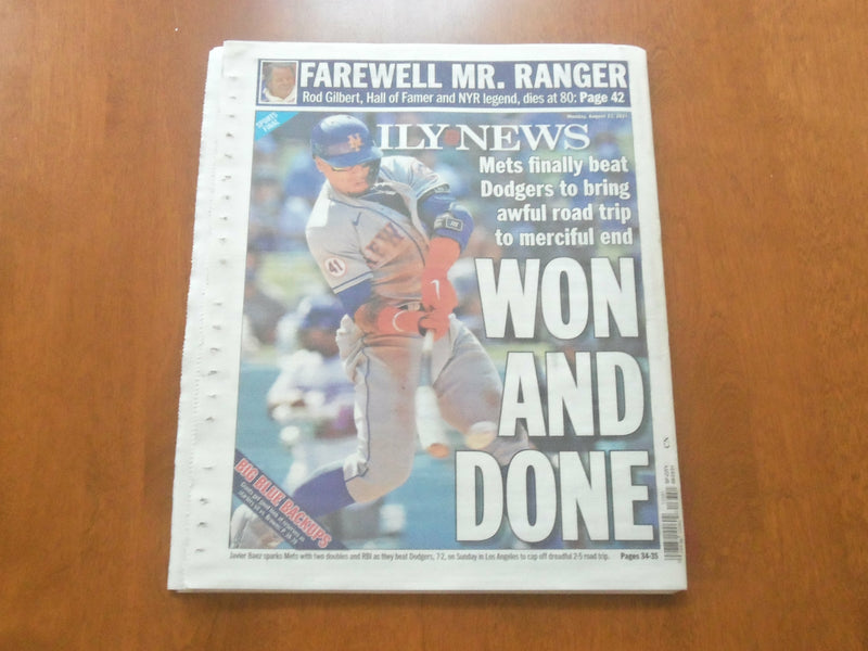 2021 AUGUST 23 NEW YORK DAILY NEWS NEWSPAPER - NYC CRIME RISING DURING VIRUS