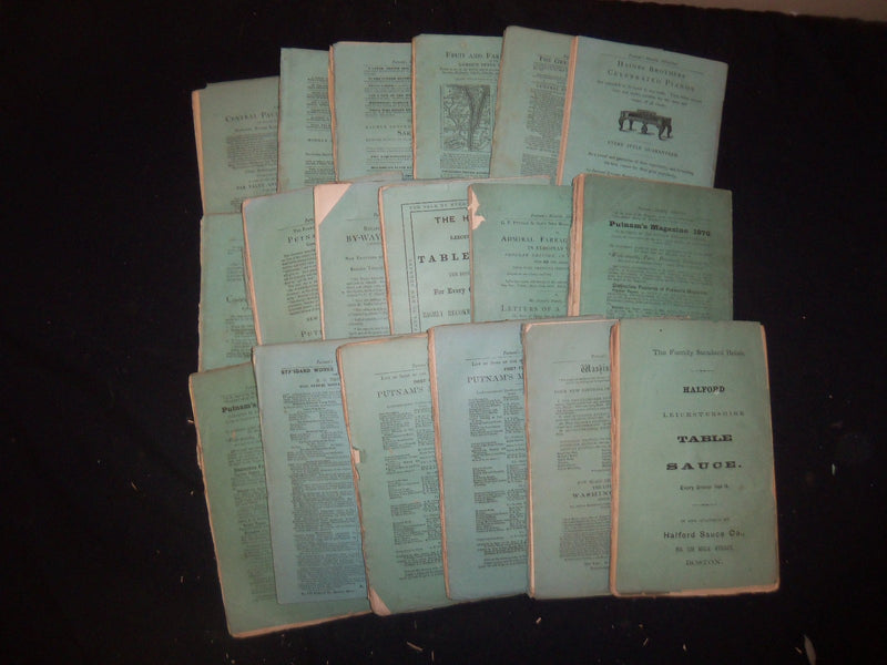 1868-1870 PUTNAM'S MONTHLY MAGAZINE - LOT OF 18 ISSUES - WR 1160