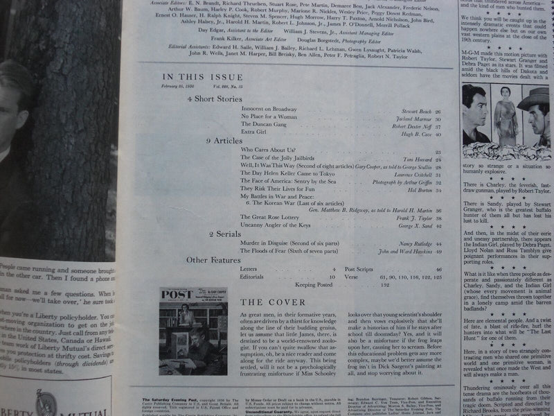 1956 FEBRUARY 25 THE SATURDAY EVENING POST MAGAZINE- SCHOOL TIME COVER - SP 2087