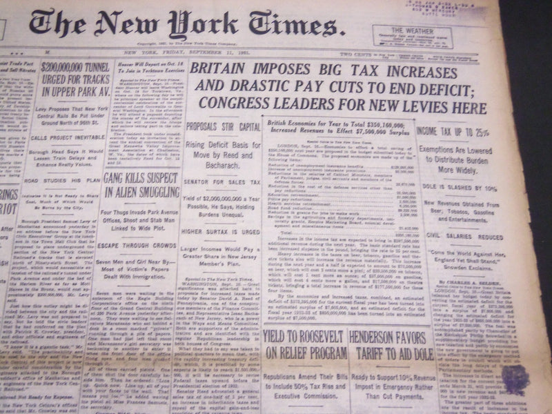 1931 SEPT 11 NEW YORK TIMES 20,000 CANZONERI DEFEAT BERG POLO GROUNDS - NT 5027