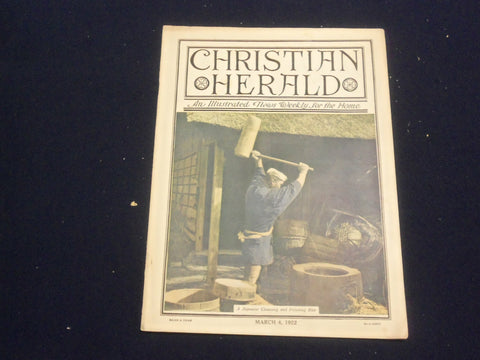 1922 MARCH 4 CHRISTIAN HERALD MAGAZINE - A JAPANESE CLEANSING RICE - ST 6594