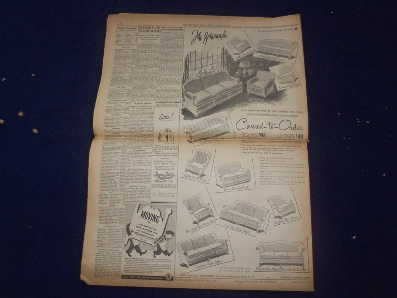 1945 MARCH 23 NEW YORK TIMES - GERMANS REPORT MONTGOMERY ACROSS RHINE - NP 6674