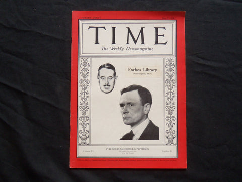 1928 MAY 7 TIME MAGAZINE - R0BERT MCCORMICK AND JOSEPH PATTERSON - T 161