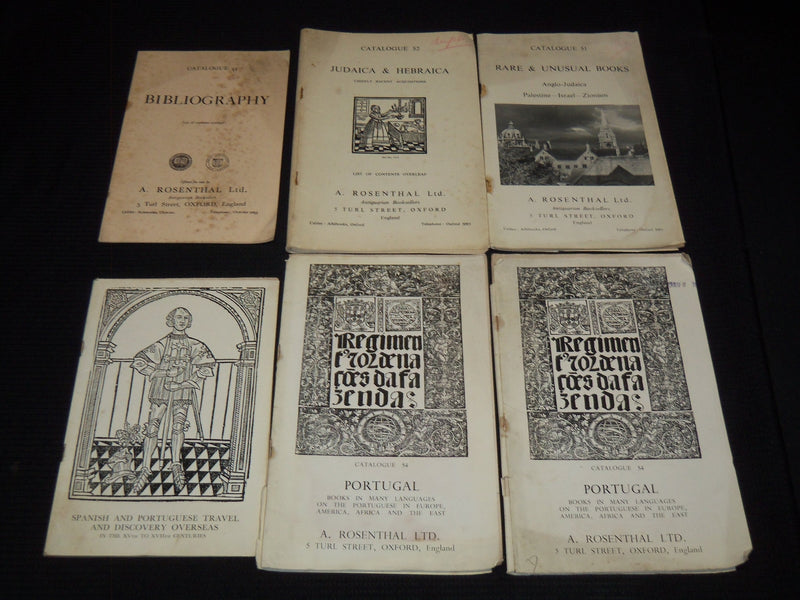 1950'S-1960'S A. ROSENTHAL BOOK CATALOGUES LOT OF 10 - SOFTCOVER - O 3078C
