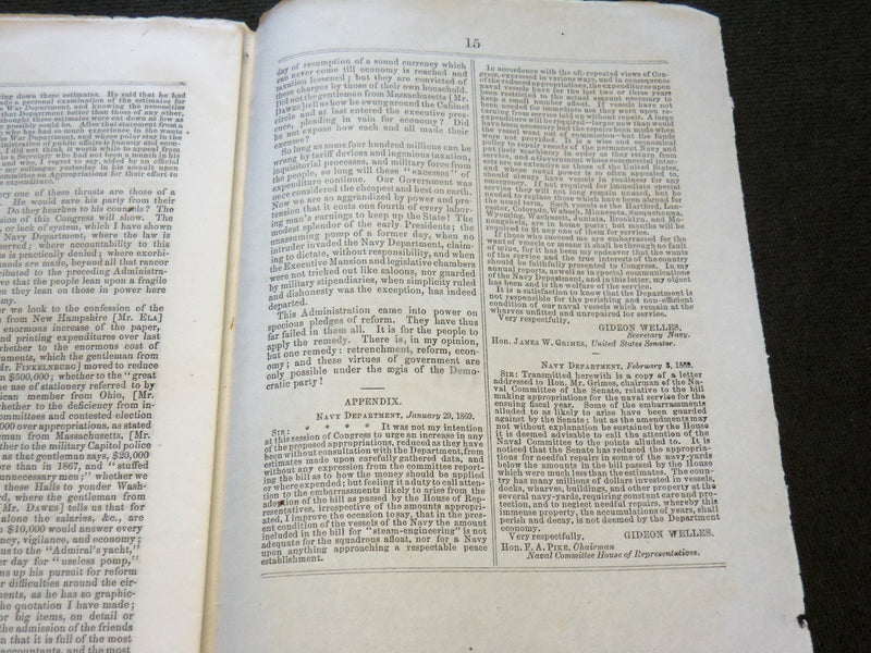 1870 HON. SAMUEL S. COX SPEECH - NAVAL EXPENDITURES - USURPATIONS - J 6174