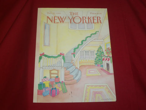 1986 DECEMBER 22 NEW YORKER MAGAZINE FRONT COVER ONLY - GREAT ART FOR FRAMING