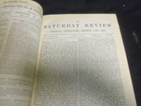 1878 SATURDAY REVIEW 2 BOUND VOLUMES - COMPLETE YR- PUBLISHED IN LONDON - R 1073
