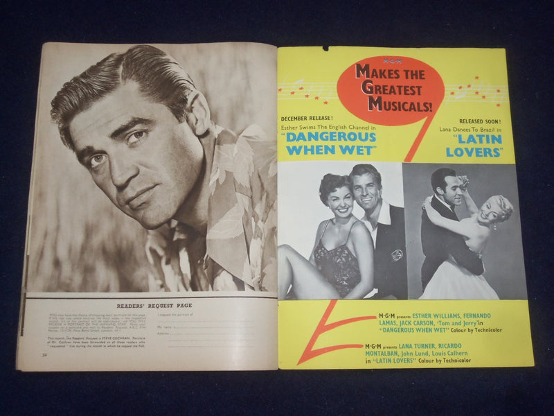 1953 DECEMBER FILM REVIEW MAGAZINE - KATHRYN GRAYSON - STEVE COCHRAN - J 9674