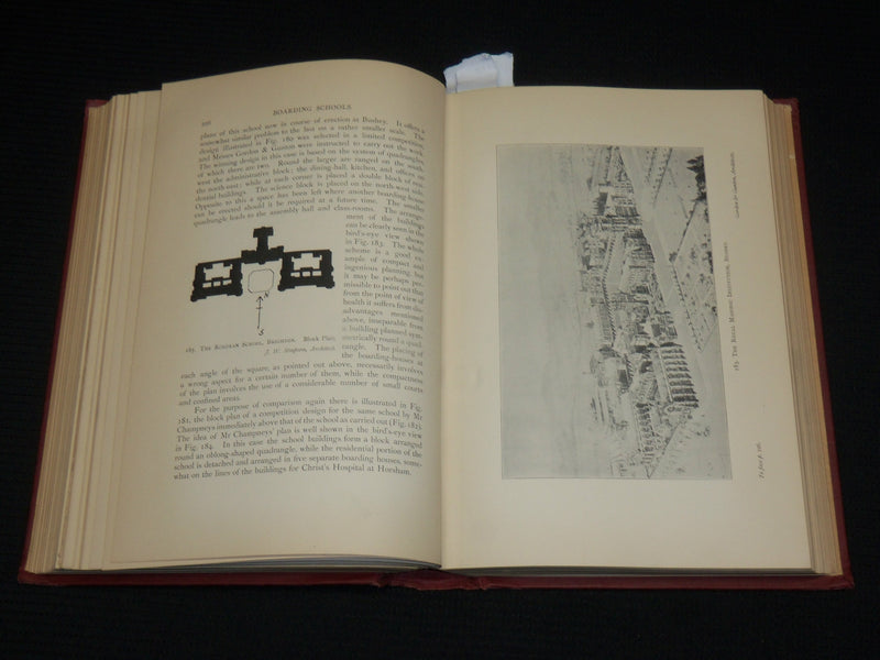 1903 MODERN SCHOOL BUILDINGS HARDCOVER BOOK BY FELIX CLAY - NICE ILLUS.- KD 7477