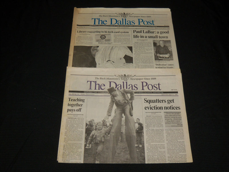 1993-1999 THE DALLAS POST NEWSPAPERS LOT OF 17 - PENNSYLVANIA - NP 4250G