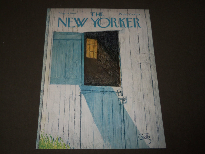 1968 MAY 18 NEW YORKER MAGAZINE FRONT COVER ONLY - GREAT ART FOR FRAMING