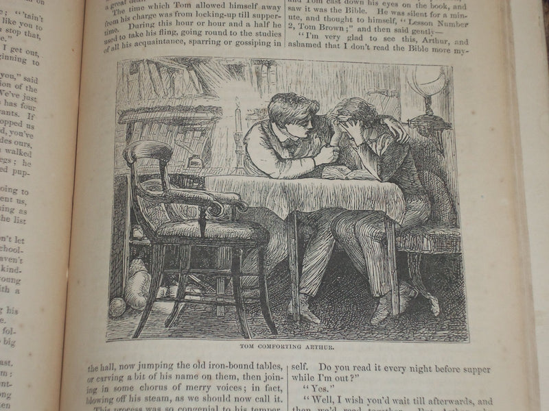 1870 TOM BROWN'S SCHOOL DAYS BOOK BY AN OLD BOY - NEW EDITION - ILLUS. - KD 2421