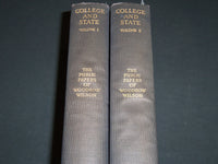 1925 THE PUBLIC PAPERS OF WOODROW WILSON COLLEGE & STATE VOLUME 1 & 2 - KD 1434