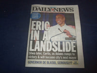 2021 NOVEMBER 3 NEW YORK DAILY NEWS NEWSPAPER - ERIC ADAMS ELECTED NYC MAYOR
