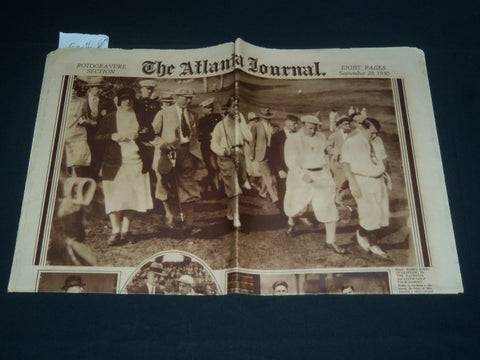 1930 SEPTEMBER 28 ATLANTIC JOURNAL ROTO SECTION - BOBBY JONES - WILSON - NP 3887
