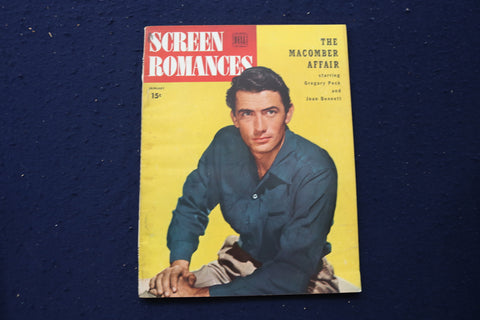 1947 JANUARY SCREEN ROMANCES MAGAZINE - GREGORY PECK COVER - E 12720