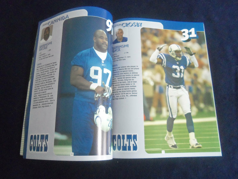 2002 INDIANAPOLIS COLTS YEARBOOK - ST 7149
